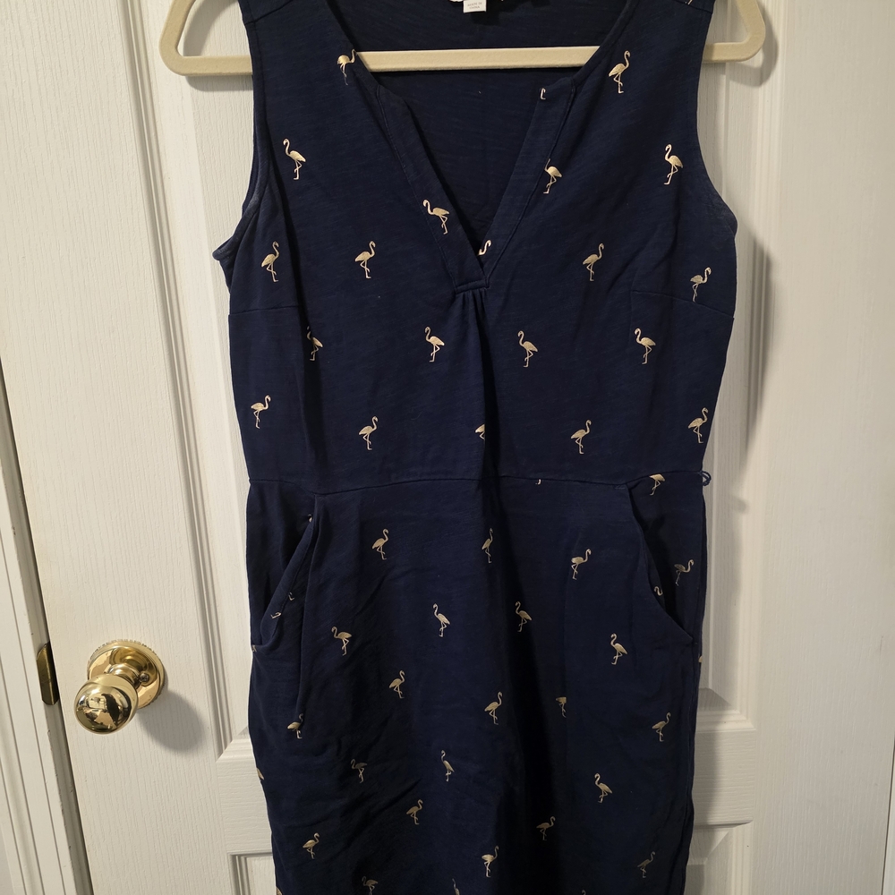 Boden Navy Sleeveless Dress with Pattern - Picture 2 of 8